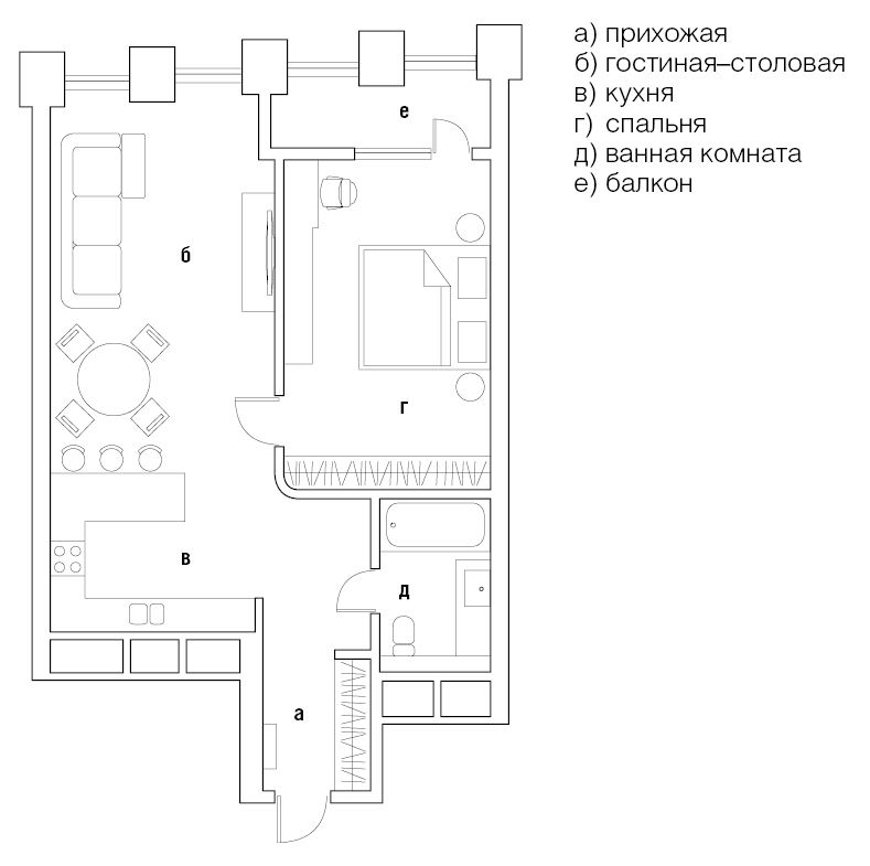 Городская квартира 76 кв. м с ощущением природы